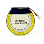 LiPO հարմարեցված մարտկոց 363027 3.7V 225mAH